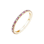 Moissanite Wedding Jewelry Band - Multi Colors - Ornalux