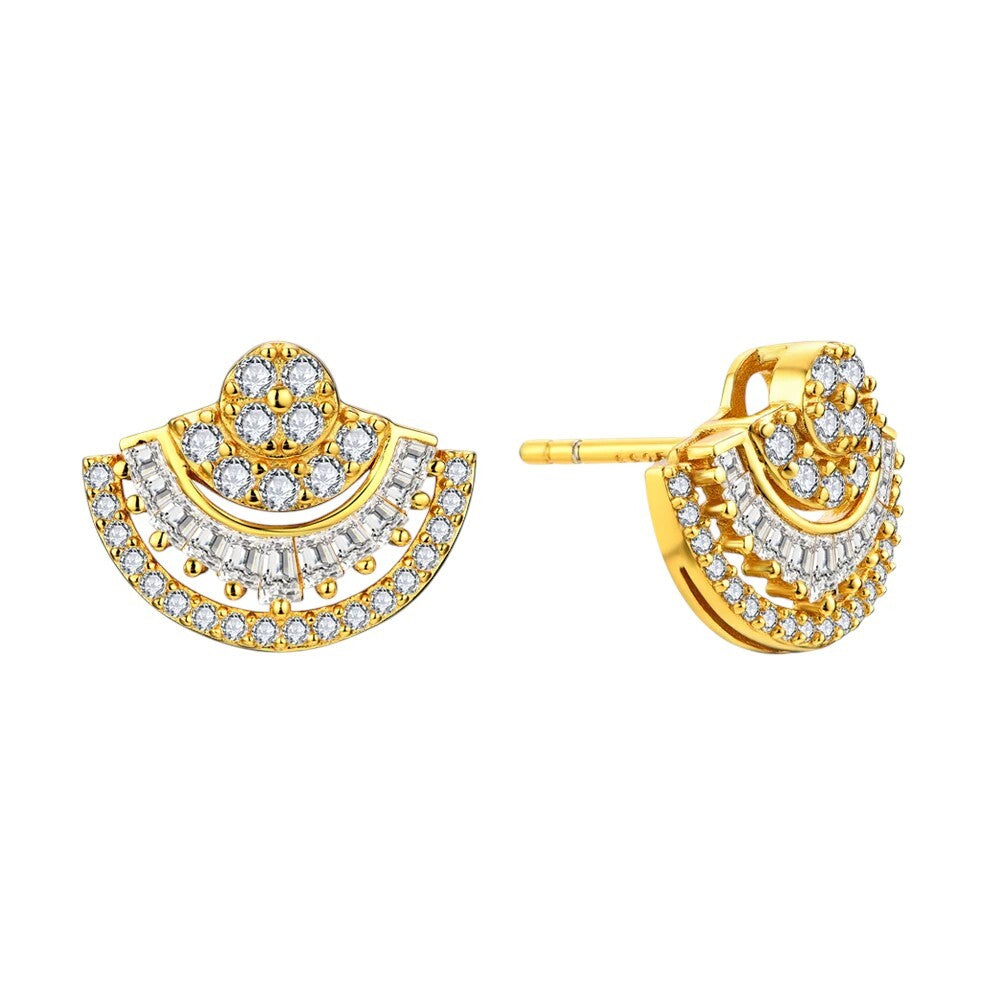 Luxury D VVS1 Color Moissanite Sector Earrings - Ornalux
