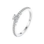 Certified Moissanite Silver Ring - Sparkling Women's Jewelry - Ornalux