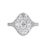 Luxury Oval 2.14Cttw Moissanite Engagement Ring - Ornalux