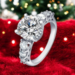 3.0Ct D Color Moissanite Engagement Ring - Solid S925 Silver - Ornalux