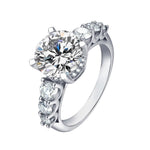 3.0Ct D Color Moissanite Engagement Ring - Solid S925 Silver - Ornalux