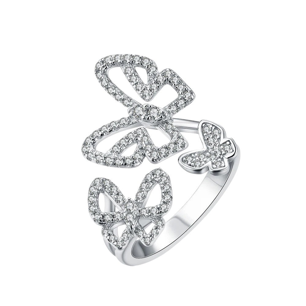 Luxury Butterfly Moissanite Diamond Ring - Ornalux