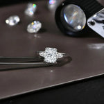 Luxury 3CT Radiant/Emerald Cut Moissanite Diamond Ring - Ornalux