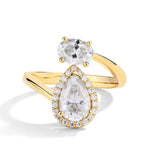 Luxury D Color 1.5CT Pear Cut Moissanite Ring - Ornalux