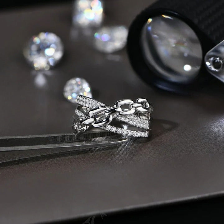 Vintage S925 Moissanite Ring - D Color VVS1 Diamond - Ornalux