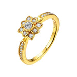 Elegant Moissanite Flower Engagement Ring - Romantic Gift - Ornalux