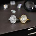 D/VVS1 Round Cut All Moissanite Diamond Ring -  Fine Jewelry Gift - Ornalux