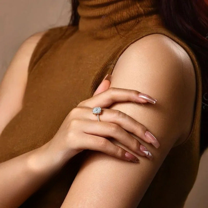 Radiant Cut 4CT Moissanite Ring - Sparkling Fine Jewelry - Ornalux