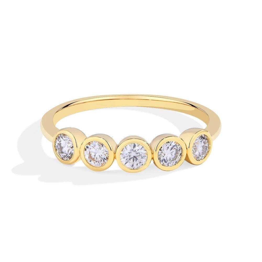 Moissanite Diamond Wedding Band Ring - Jewelry Gifts - Ornalux