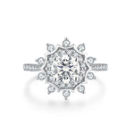 Elegant Moissanite Diamond Round Cut Ring - 1Ct - Ornalux
