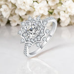 Elegant Moissanite Diamond Round Cut Ring - 1Ct - Ornalux