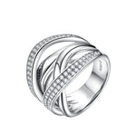 D Color VVS1 Diamond Crossover Moissanite Ring - Ornalux