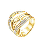 D Color VVS1 Diamond Crossover Moissanite Ring - Ornalux