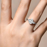 Elegant 2.0Ct Moissanite Pear Cut Silver Ring - D VVS1 - Ornalux