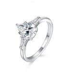 D Color 1.5CT Pear Cut Moissanite Bridal Ring - Ornalux