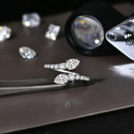 Snake Shape Moissanite Wedding Ring - Pear Cut - Ornalux