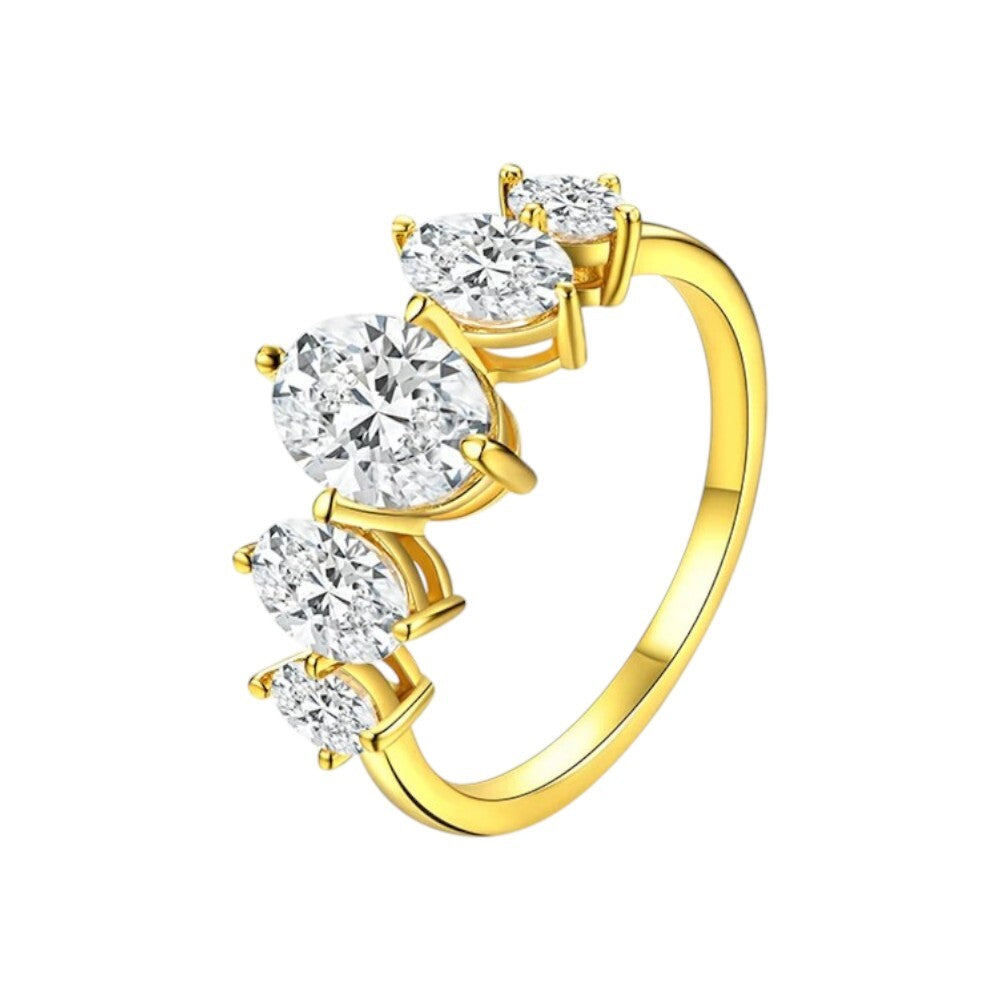 Oval Cut Moissanite Gold Ring - Engagement Wedding Jewelry - Ornalux