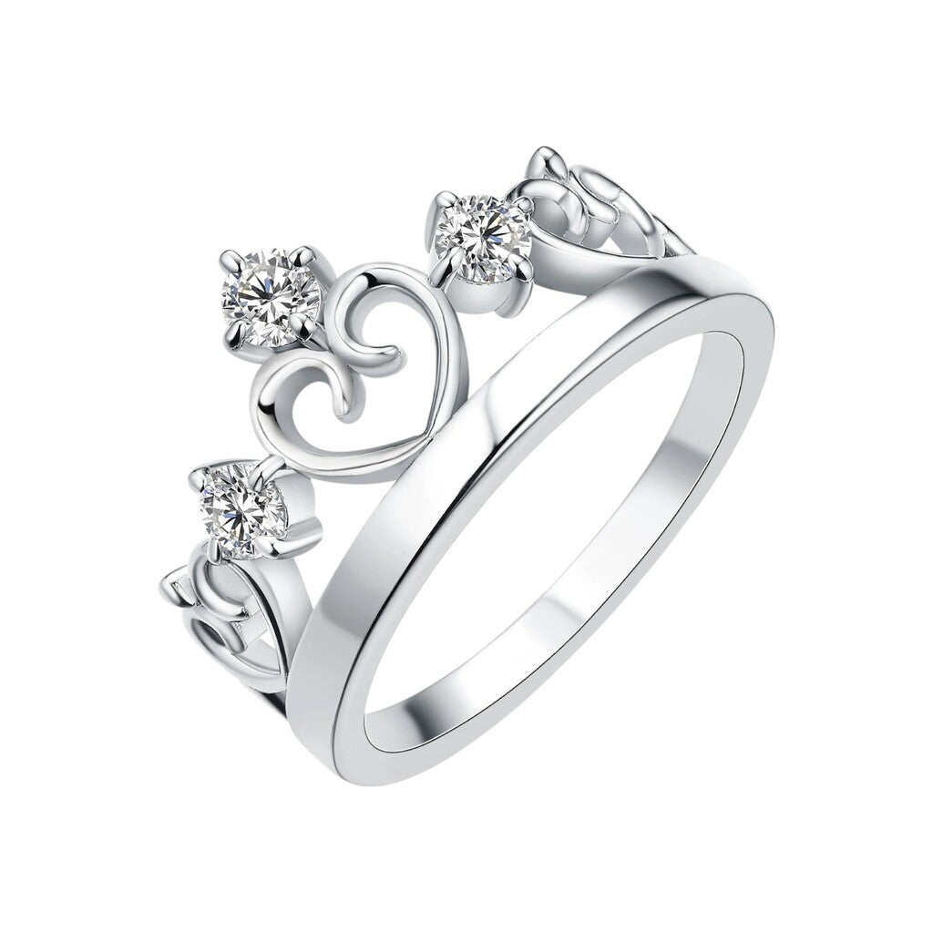 Christmas Moissanite Crown Ring - 3.0MM D VVS Diamond - Ornalux