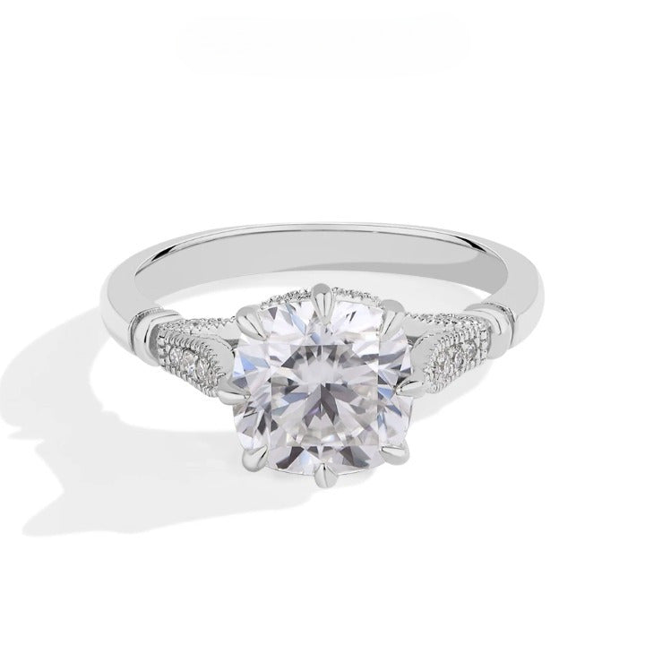 Cushion Cut 2.5CT Moissanite Engagement Ring - Ornalux