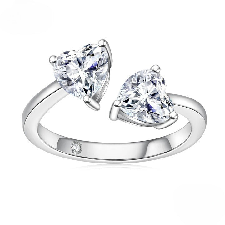 Anti-Stress Ring 2CT Heart Cut Moissanite Ring - Ornalux