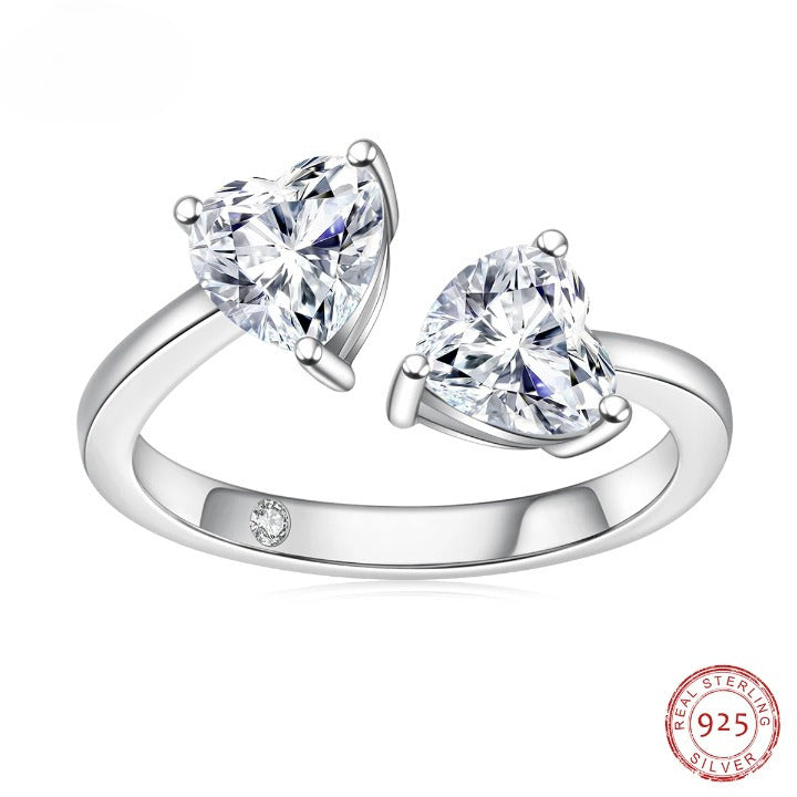 Anti-Stress Ring 2CT Heart Cut Moissanite Ring - Ornalux
