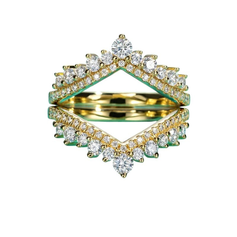 Certified D Color Moissanite Bridal Ring Set - Ornalux