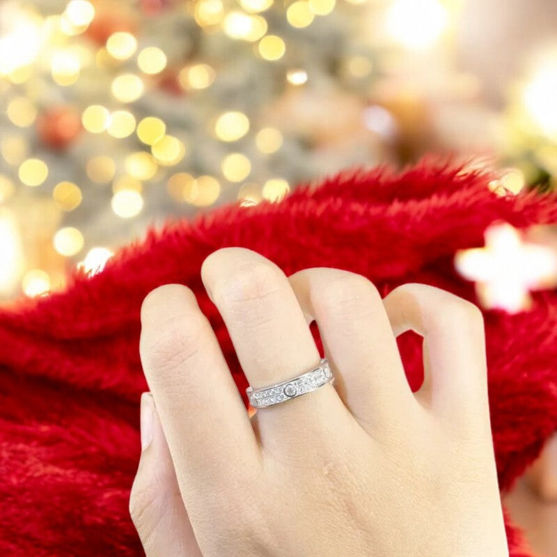 3 Carat All Moissanite Diamond Wedding Ring Band - Ornalux