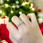 3 Carat All Moissanite Diamond Wedding Ring Band - Ornalux