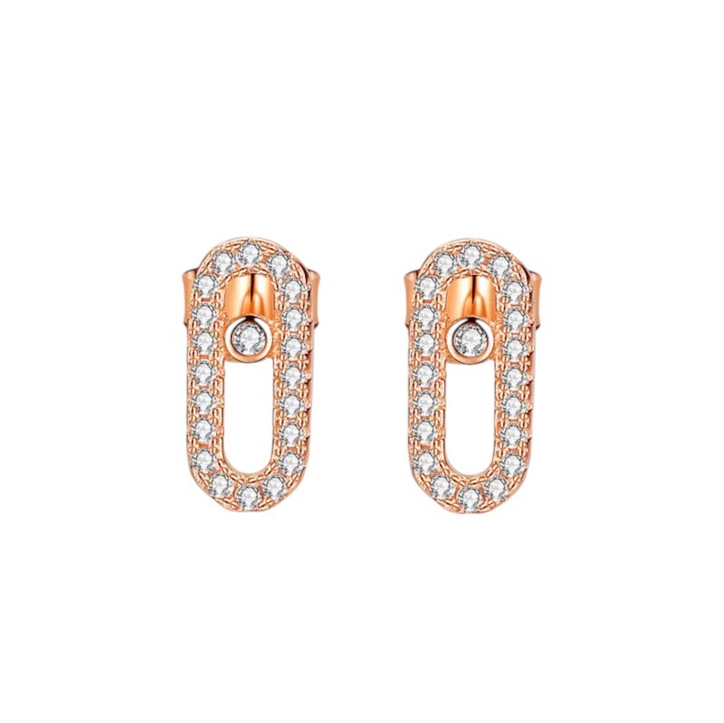 Pin Stud Earrings - Premium Moissanite Diamond - Ornalux