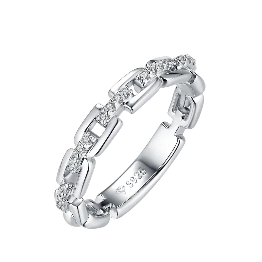 Moissanite Christmas Ring 925 Silver Gold Plated - Ornalux