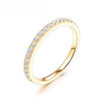 18K Rose Gold Plated Moissanite Diamond Band - Ornalux