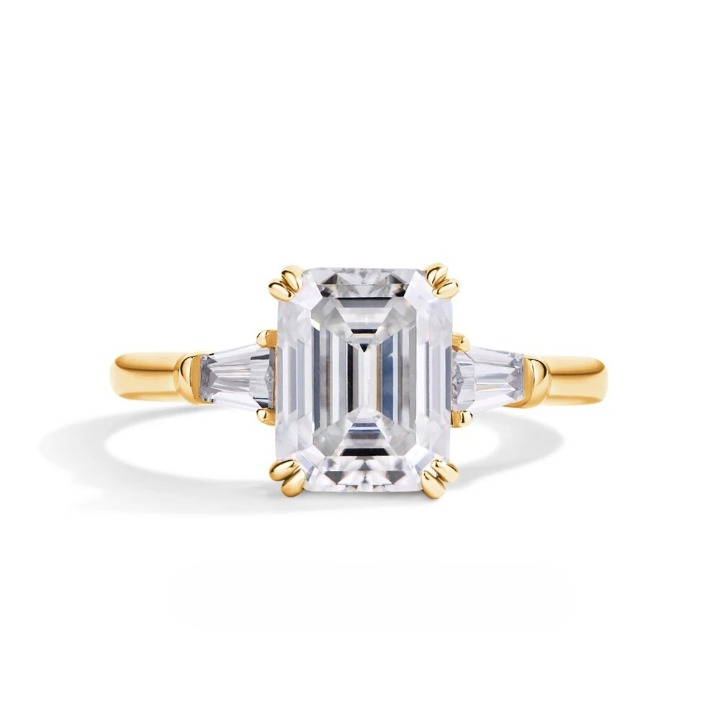 Luxury 3CT Radiant/Emerald Cut Moissanite Diamond Ring - Ornalux