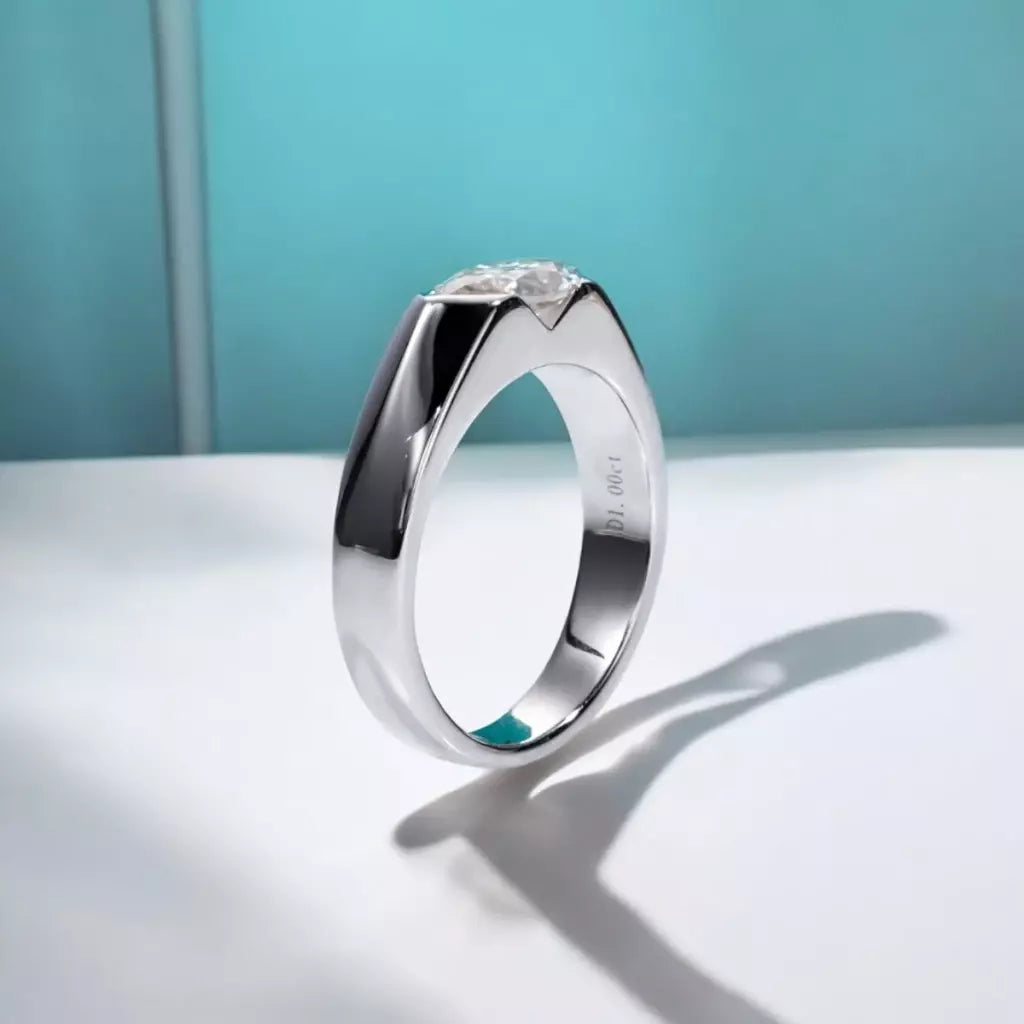 1ct D Color Moissanite Marquise Cut Engagement Ring - Ornalux