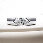 1ct D Color Moissanite Marquise Cut Engagement Ring - Ornalux