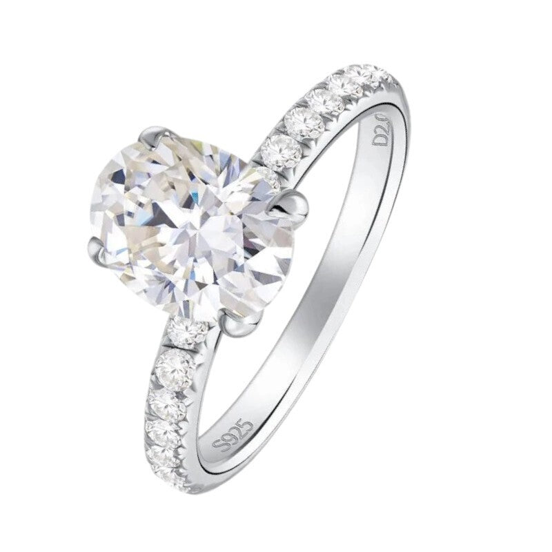 2.4Cttw Oval Cut Moissanite Wedding Ring - Ornalux