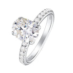 2.4Cttw Oval Cut Moissanite Wedding Ring - Ornalux