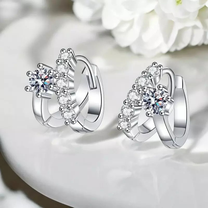 Certified Moissanite Stud Earrings - Sparkling Earrings - Ornalux