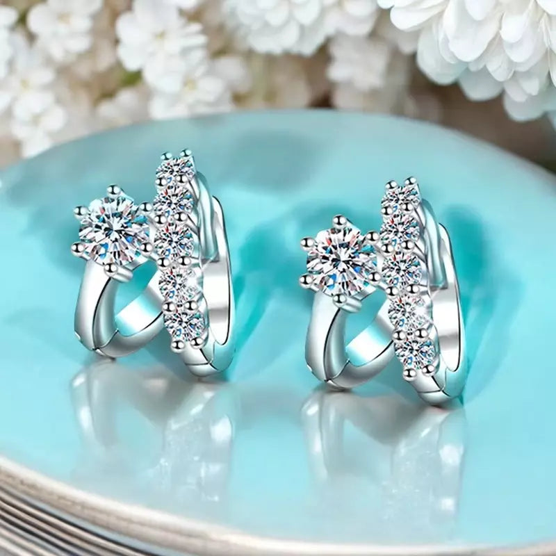 Certified Moissanite Stud Earrings - Sparkling Earrings - Ornalux