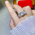 Sparkling Moissanite Engagement Ring 6.9cttw - Ornalux