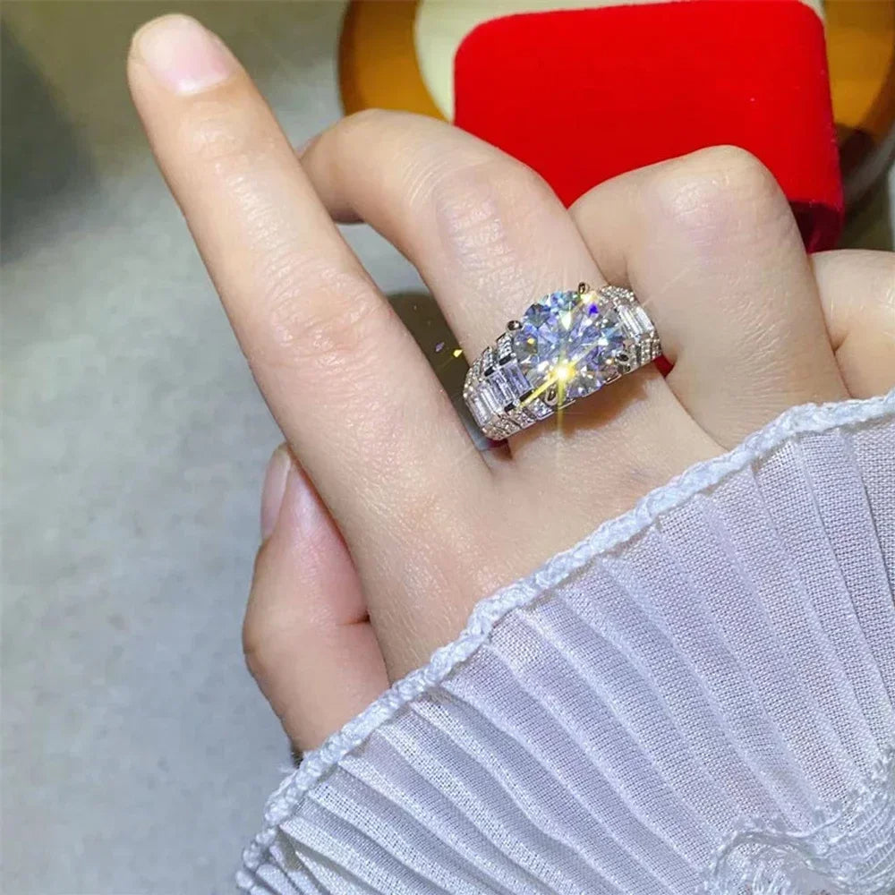 Sparkling Moissanite Engagement Ring 6.9cttw - Ornalux