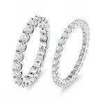 3mm All Moissanite Ring Full Eternity Band - Ornalux
