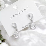 4.17Cttw Pear Cut Moissanite Drop Earrings - Ornalux