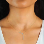 1.1Cttw Moissanite Diamond Y Necklace - Luxury Gift - Ornalux