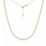 Moissanite Tennis Necklace - Adjustable Choker Chain - Ornalux