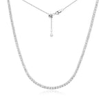 Moissanite Tennis Necklace - Adjustable Choker Chain - Ornalux