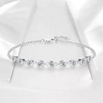 0.9Cttw Charms Round Full Moissanite Diamond Bracelet - Ornalux