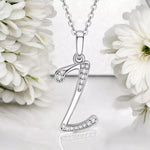 Initial Name Moissanite Pendent Necklace | A-Z Letters - Ornalux