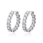 Sparkling 2.6CT Moissanite Hoop Earrings (4 Colors) - Ornalux