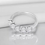 1.5CT Moissanite Diamond Wedding Band Ring - 5 stones - Ornalux